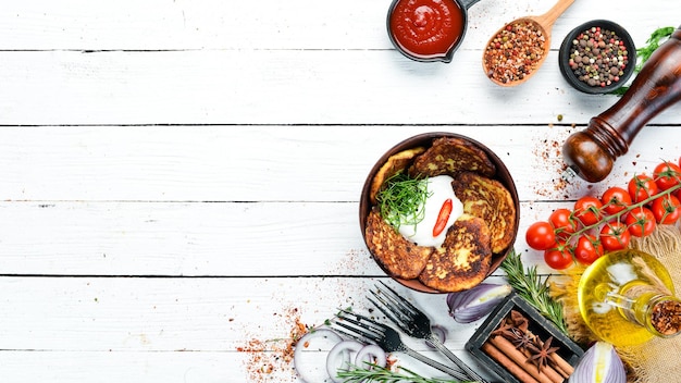 Homemade meal on a rustic table